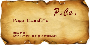 Papp Csanád névjegykártya